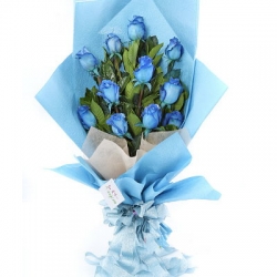 12 Blue Roses Bouquet Delivery to Manila Philippines
